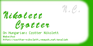 nikolett czotter business card